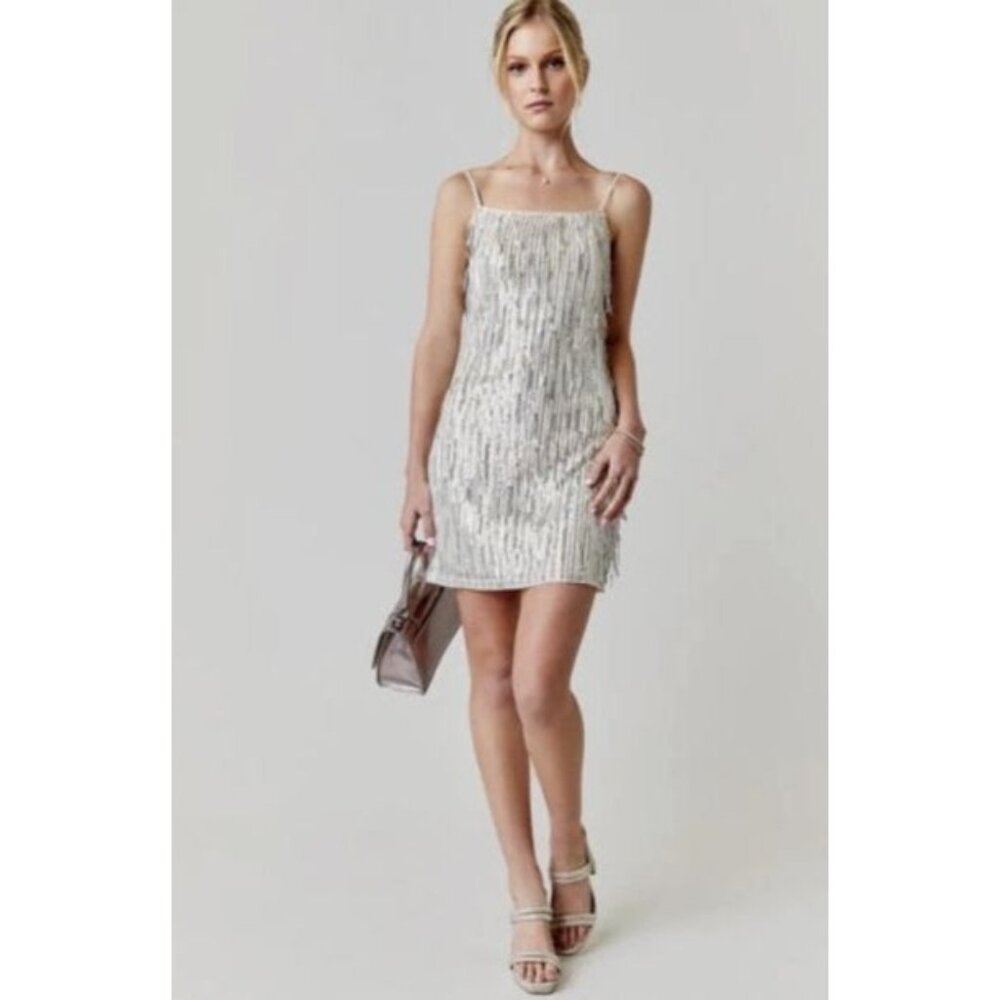 Trixxi  Champagne Sequin Mini Dress Holiday Dress NWT Small